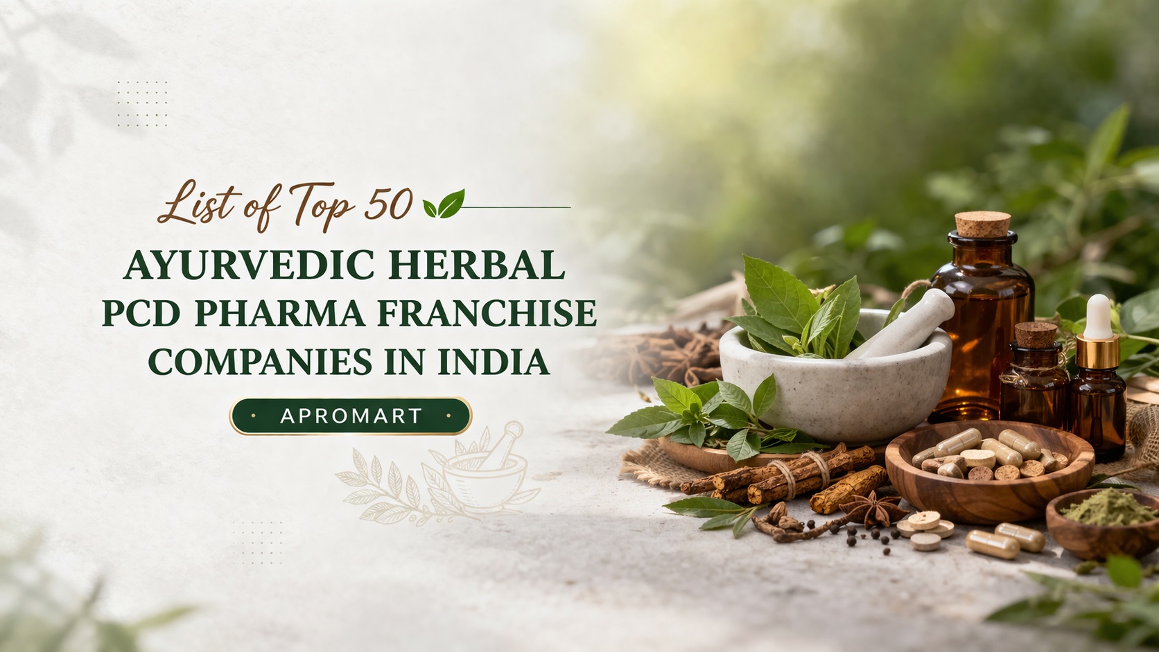 Top 50 Ayurvedic Herbal PCD Pharma Franchise Companies in India | Apromart