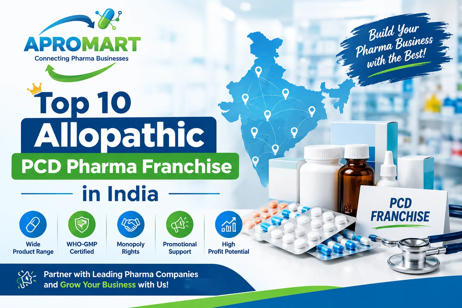 Top 10 Allopathic PCD Pharma Franchise in India