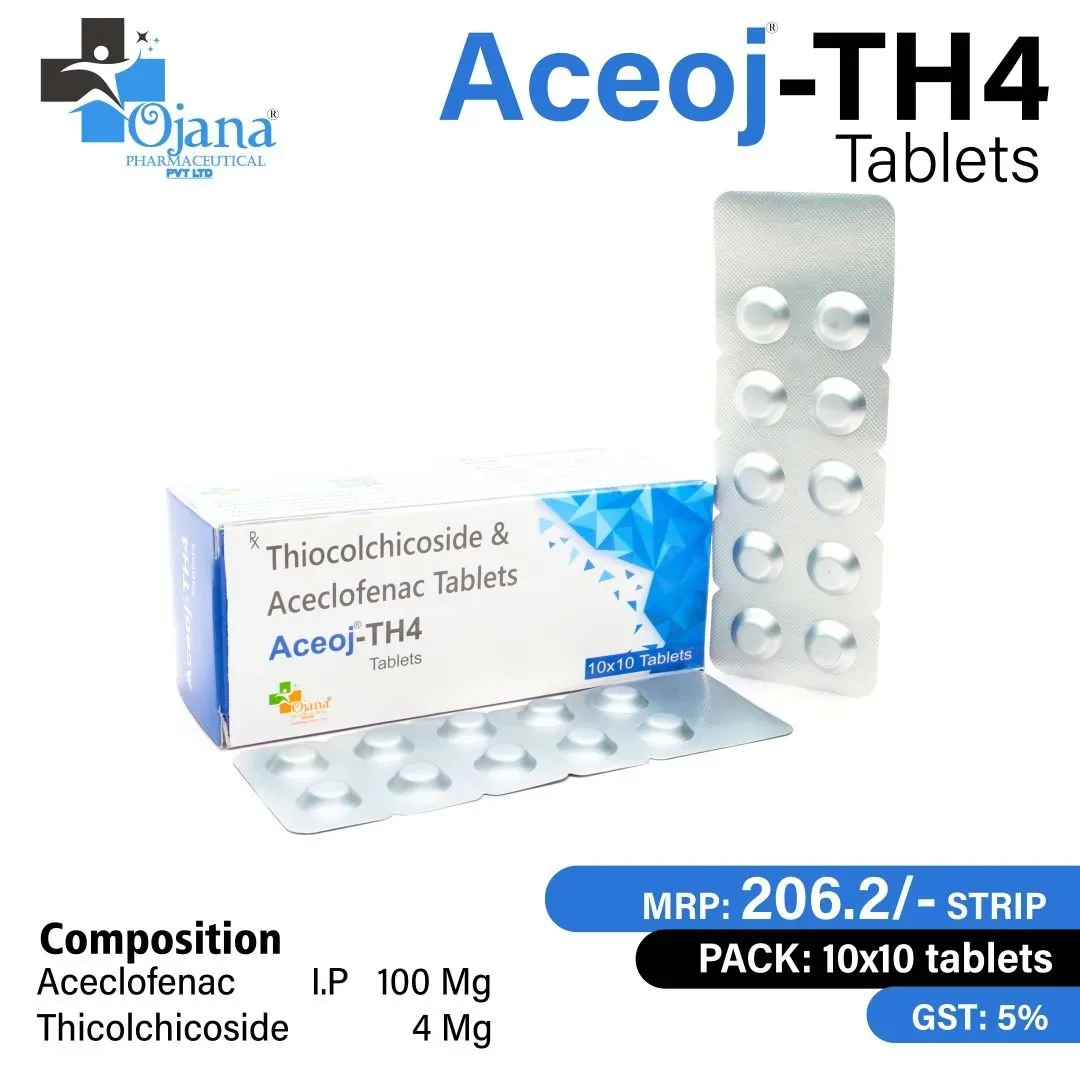 Aceoj-TH - Aceclofenac I.P 100 Mg+ Thicolchicoside 4 Mg