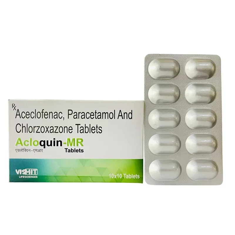 ACLOQUIN-MR - Aceclofenac 100Mg + Paracetamol 325Mg + Chlorzoxazone 250Mg