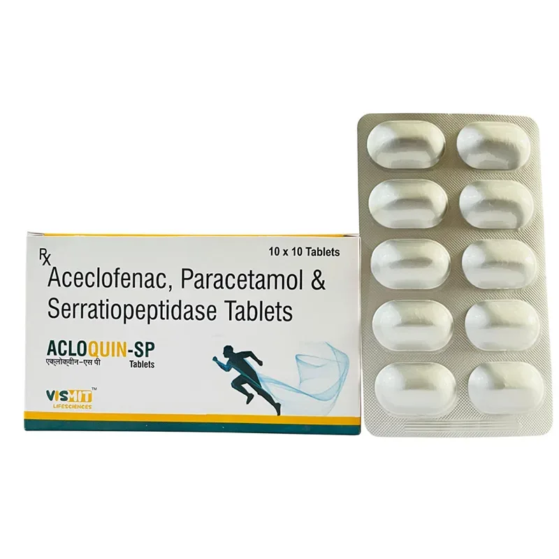 ACLOQUIN-SP - Aceclofenac 100Mg + Paracetamol 325Mg + Serratiopeptidase 15Mg
