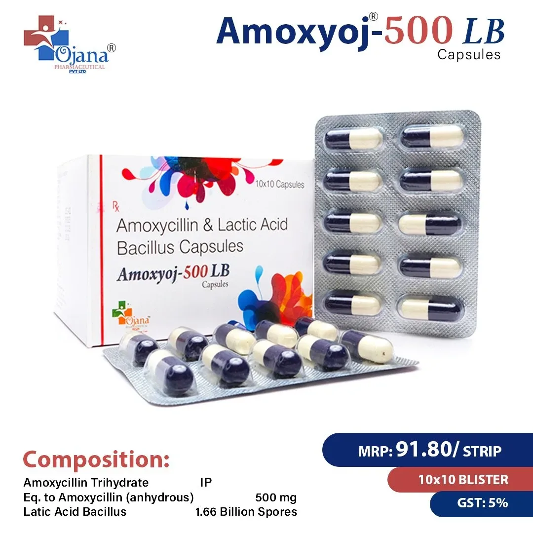 Amoxyoj-500 L.B - Amoxycillin Trihydrate 500 Mg with L.B