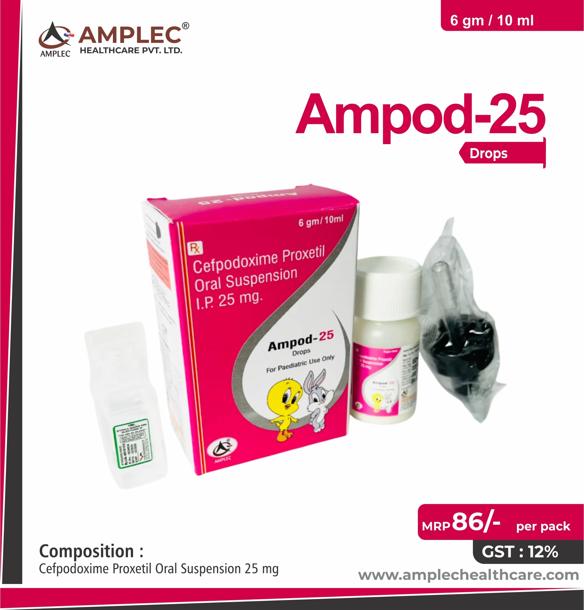 AMPOD 25 - Cefpodoxime Proxetil 25 mg Drops
