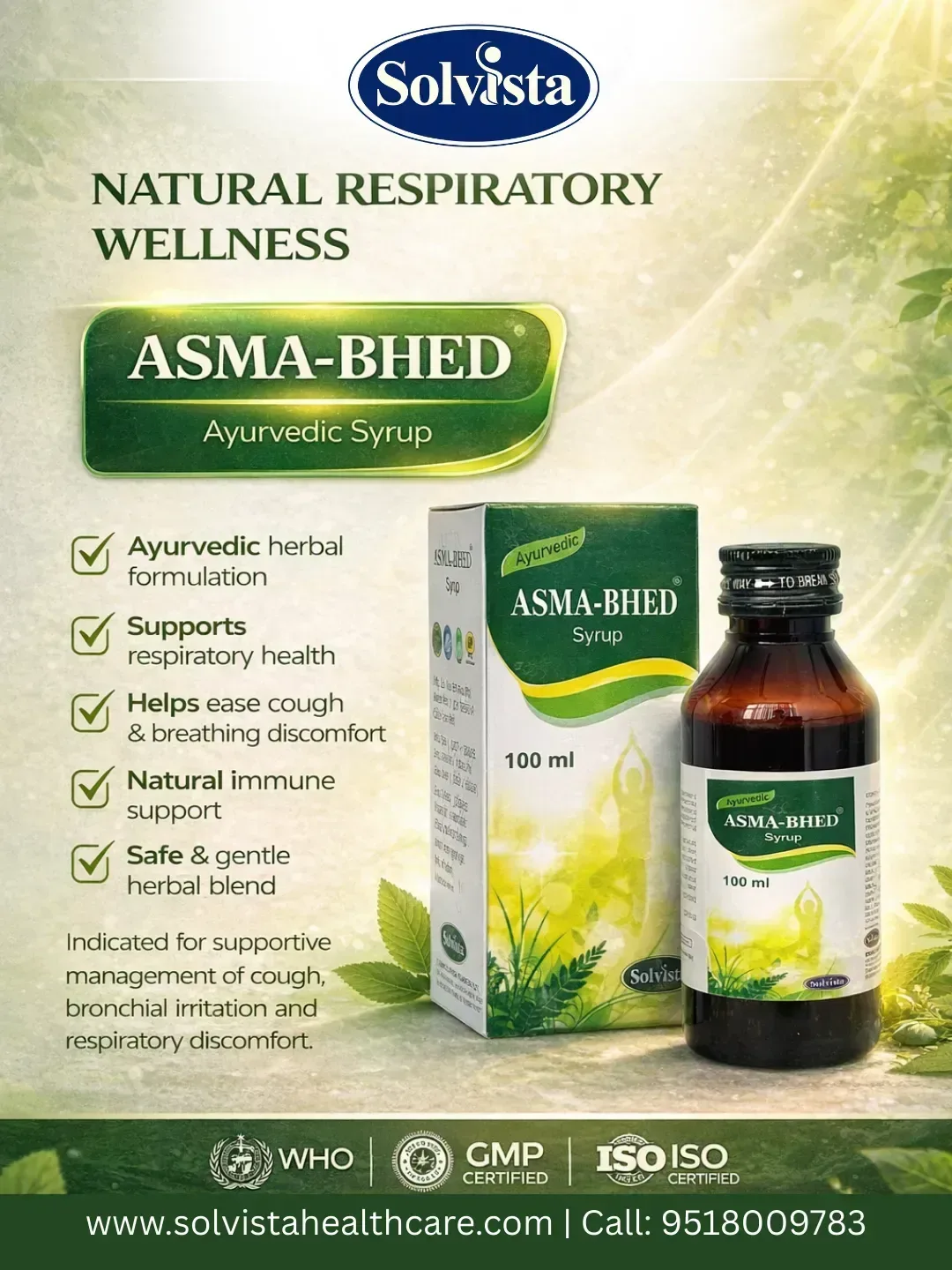 ASMA-BHED - Supports respiratory health. Helps ease cough & breathing discomfort