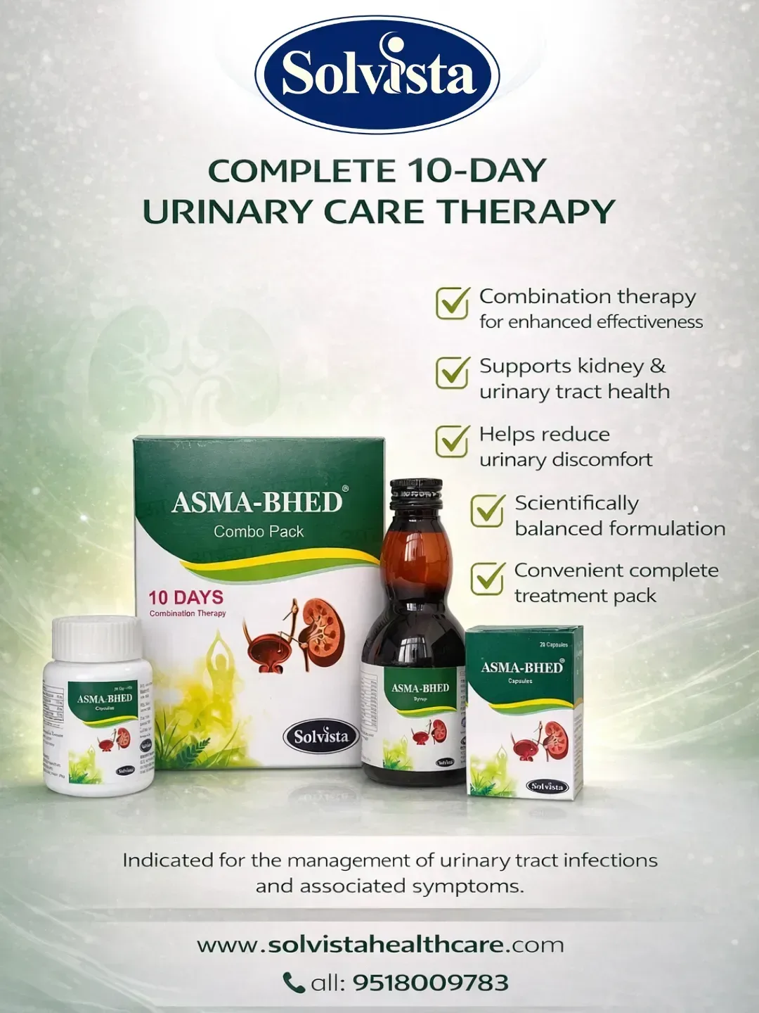 ASMA-BHED CAPSULE - COMPLETE 10-DAY URINARY CARE THERAPY