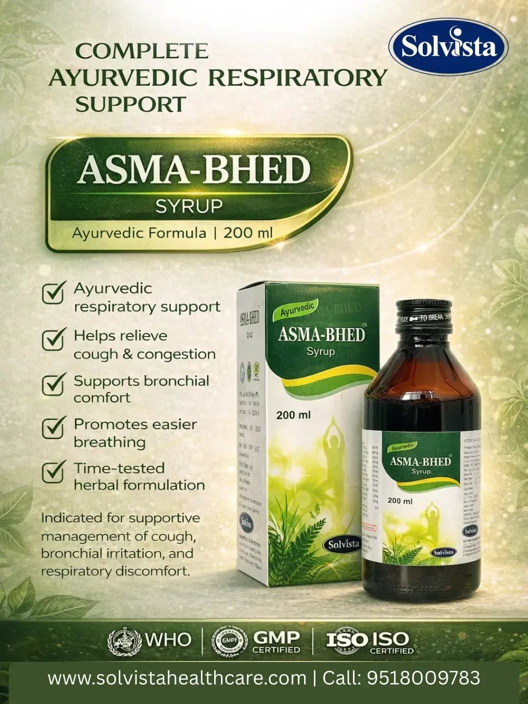 ASMA-BHED SYRUP - Ayurvedic Formula | 200 ml