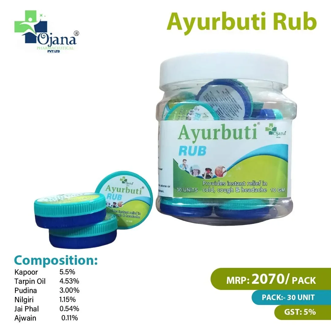 Ayurbuti Rub - Healbal vaporizing rub