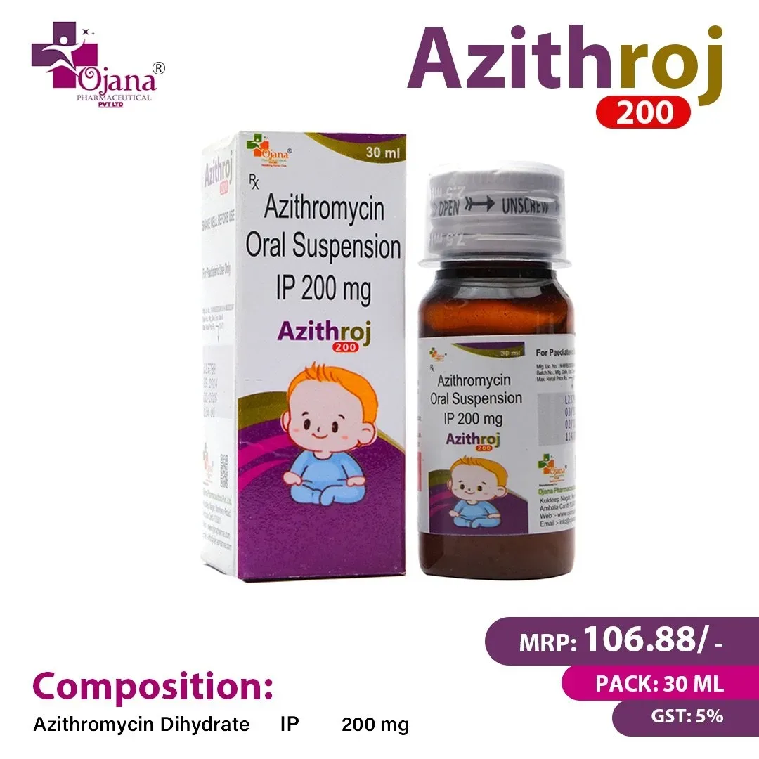 Azithroj-200 - Azithromycin 200/5ml (Susp.) with carton