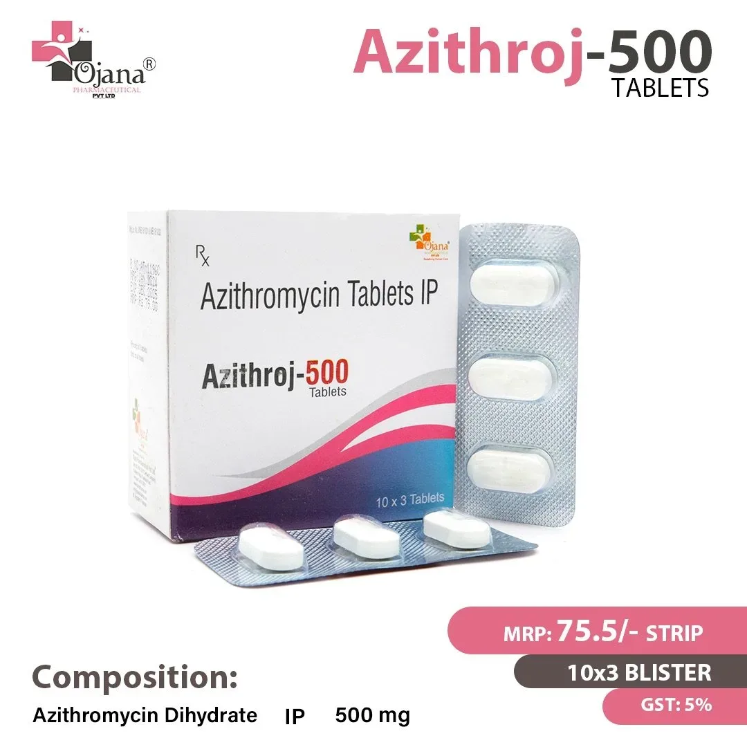 Azithroj-500 - Azithromycin 500mg Tablets