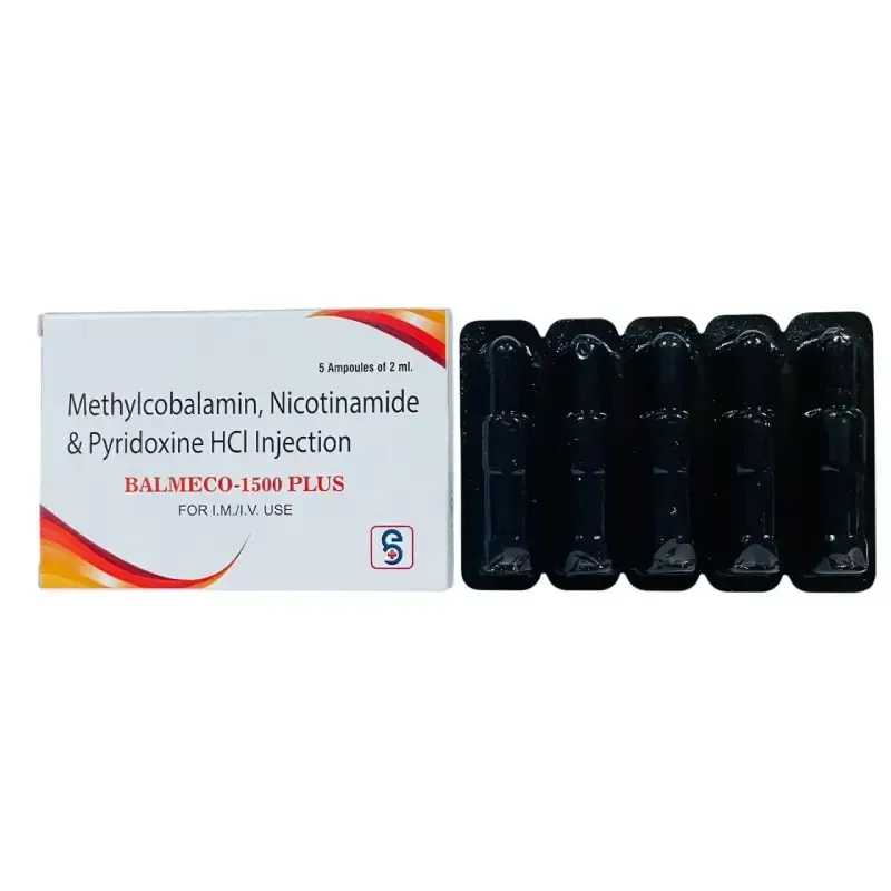 BALMECO-1500 PLUS - Mecobalamin 1500 Mcg , Pyridoxine Hydrochloride 100Mg , Niacinamide 100Mg , Benzyl Alcohol 2% V/V