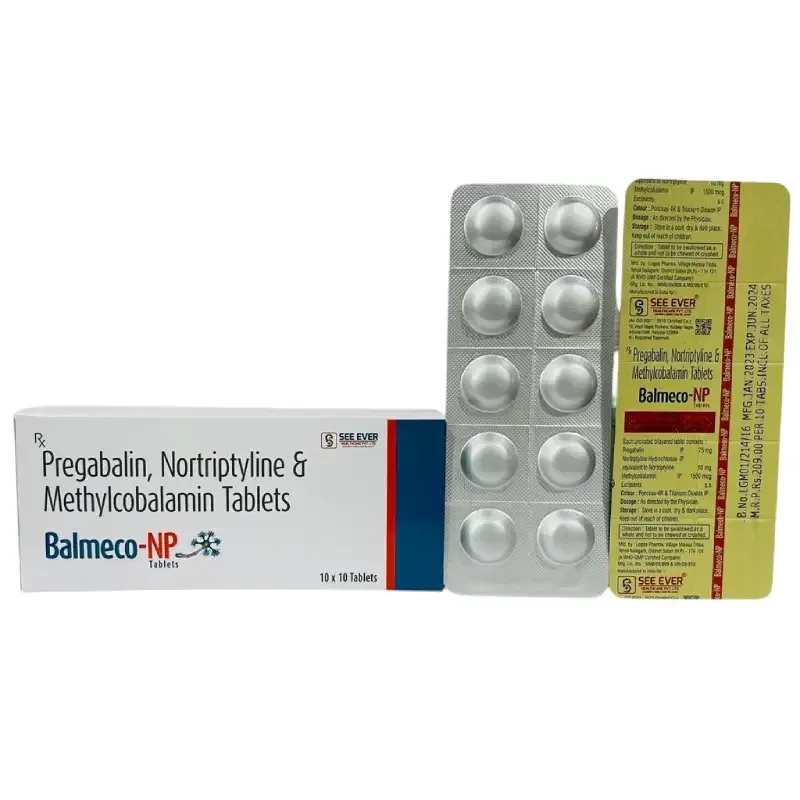BALMECO-NP - Pregabalin (75mg) + Nortriptyline (10mg) + Methylcobalamin (1500mcg) , Bi-layered tabs