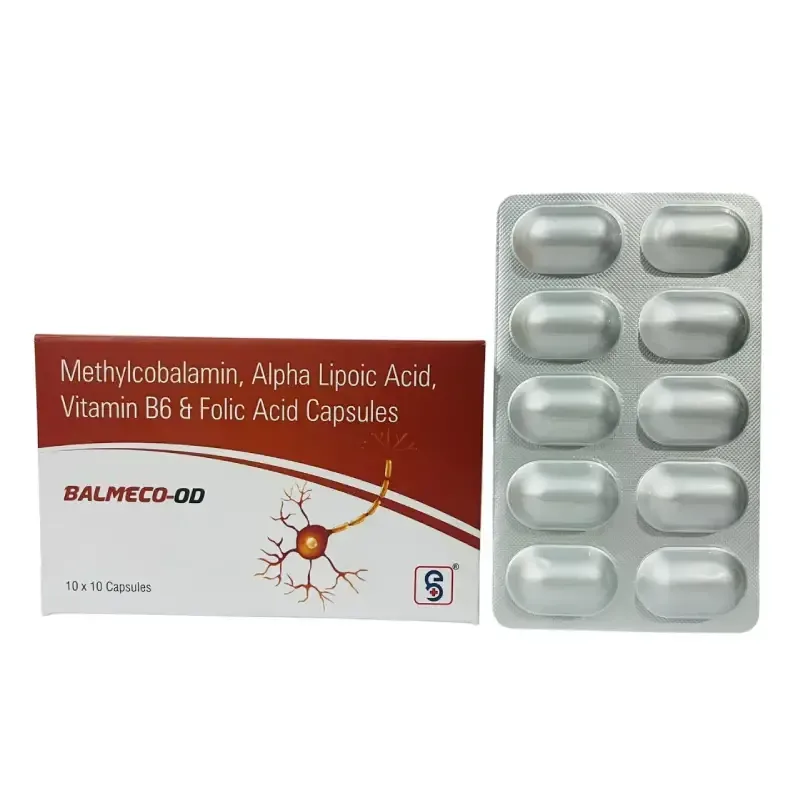 BALMECO-OD - Methylcobalamine 1500 Mcg + Alpha Lipoic Acid 100 Mg + Thiamine 10 Mg + Pyridoxine 3Mg + Folic Acid 1.5 Mg (IN DRUG)
