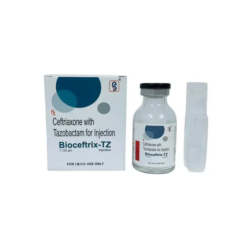 BIOCEFTRIX- TZ 1.125 - Ceftriaxone 1000Mg + Tazobactum 125 Mg