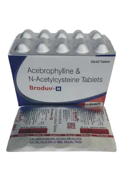 BRODUV-N - Acebrophylline 200mg + N-Acetylcysteine