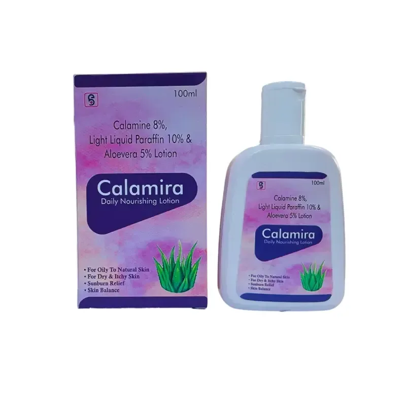CALAMIRA LOTION - CALAMINE 8% + ALOEVERA 10% + LIGHT LIQUID PARAFFIN 10%