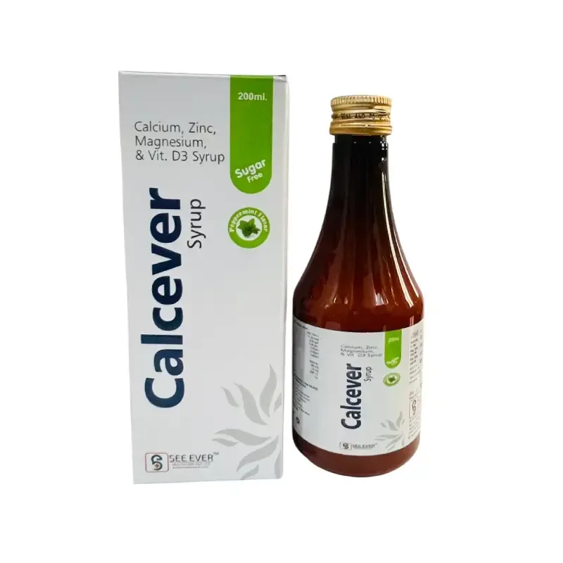 CALCEVER - Calcium Carbonate 625 mg + Magnesium 180 mg + Zinc 14mg + Vit D3 200 I.U.