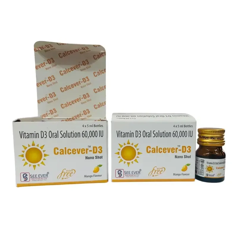 CALCEVER- D3 NANO SHOTS - VITAMIN D3 60000 I.U. MANGO FLAVOUR IN DRUG