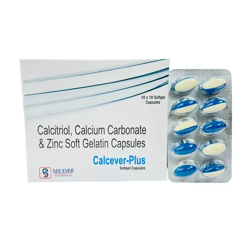 CALCEVER-PLUS - Calcium Carbonate 500 Mg, Calcitriol 0.25 Mcg, Zinc Sulphate 7.5 Mg (IN DRUG)