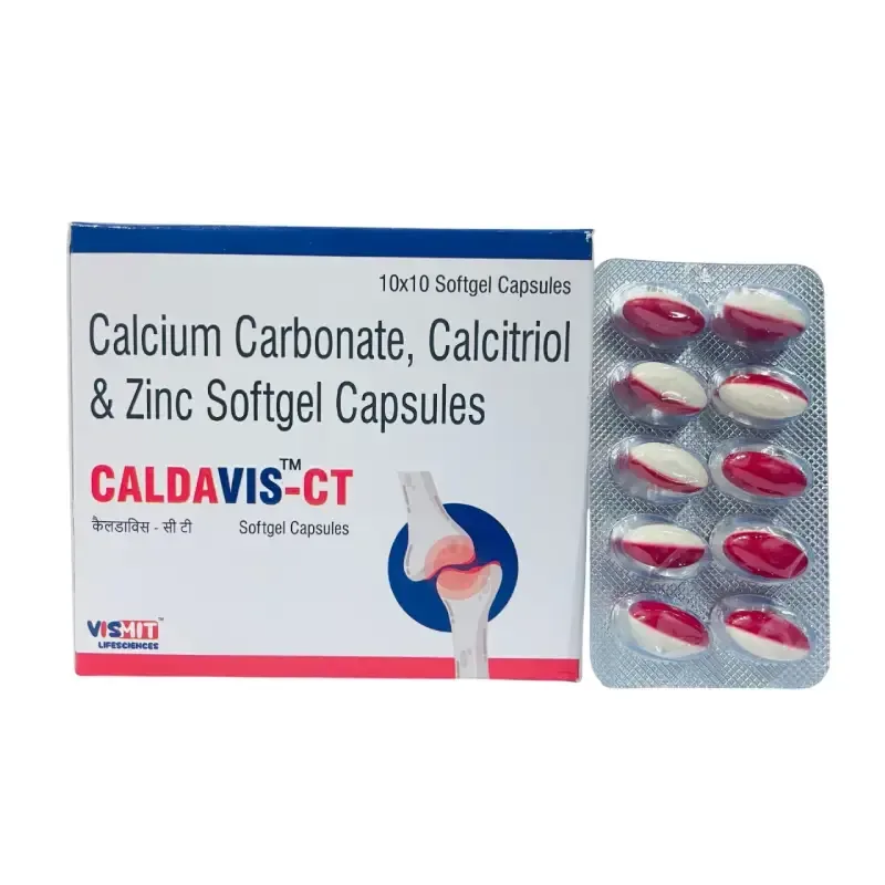 CALDAVIS™ - CT - Calcium Carbonate 500 Mg, Calcitriol 0.25 Mcg, Zinc Sulphate 7.5 Mg (IN DRUG)