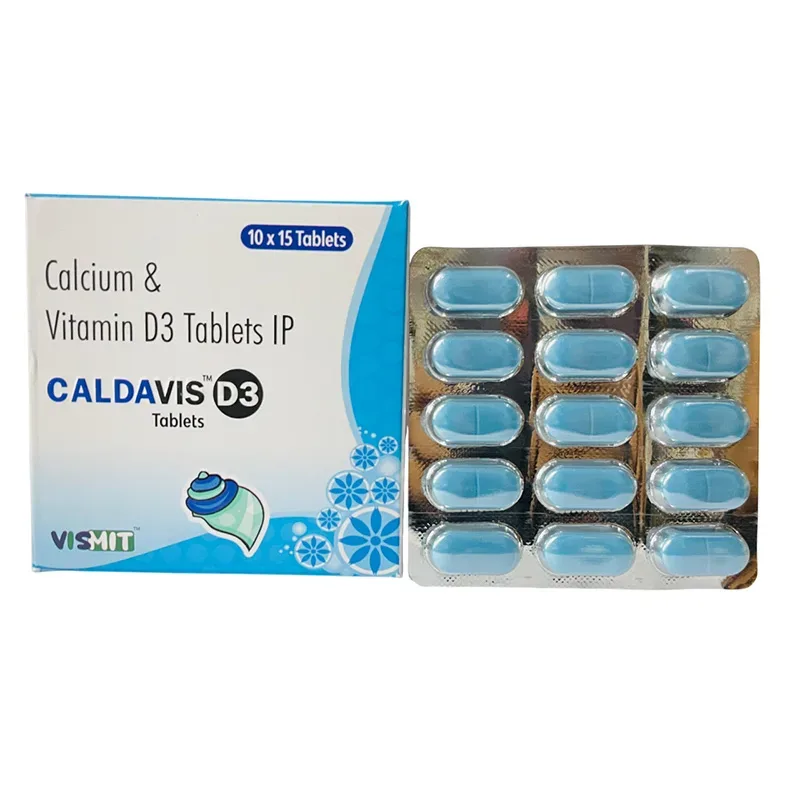 CALDAVIS ™ - D3 - Calcium Carbonate I.P. EQUIVALENT TO ELEMENTAL CALCIUM 500mg + Vitamin D3 I.P. 250 IU