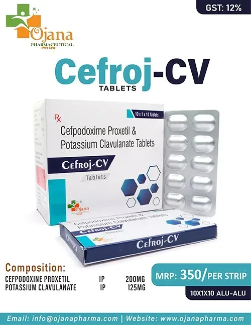 Cefproj CV 325 - Cefodoxime I.P. 200mg + Calvulanate Potassium I.P. 125mg