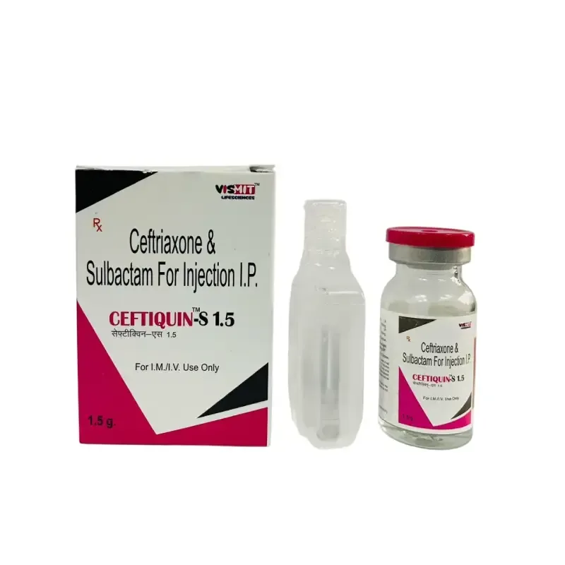 CEFTIQUIN™ - S 1.5 - Ceftriaxone 1000Mg + Sulbactum 500 Mg
