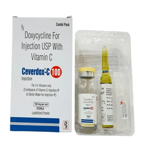 CEVERDOX -C 100 - Doxycycline Hydrochloride I.P. 100mg + Vitamin C I.P. 500mg Injection