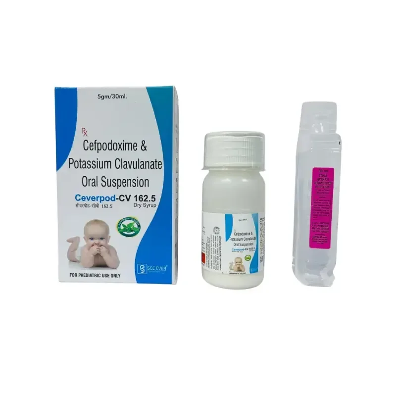 CEVERPOD-CV 162.5 - Cefpodoxime 100 Mg + Pot. Clavulanic Acid 62.5 Mg WITH WATER