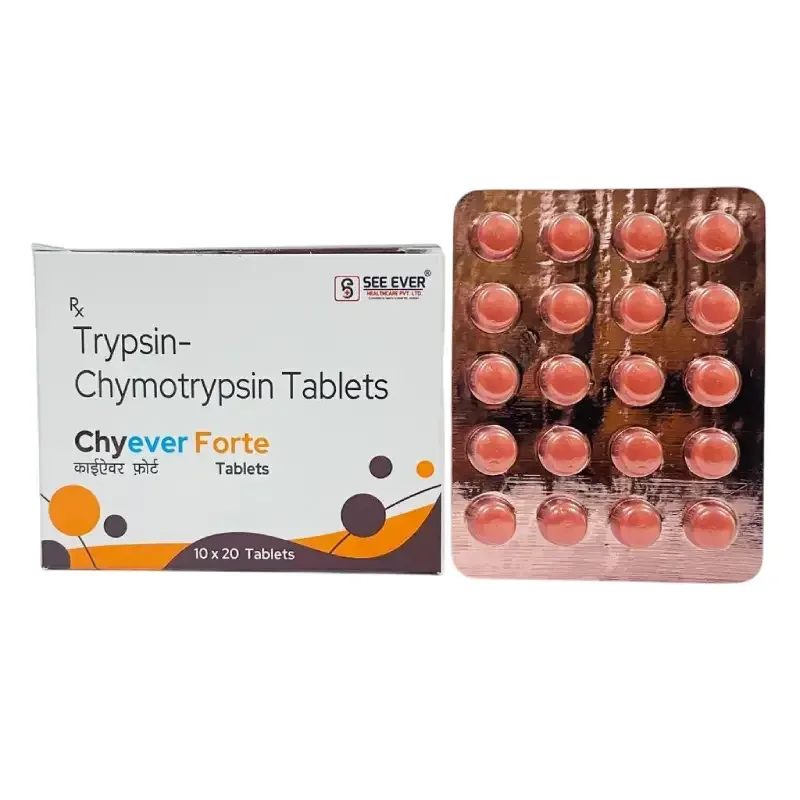 CHYEVER FORTE - Trypsin Chymotrypsin 100000 Armour Units (Peach PVC) (200 TABS PACK)