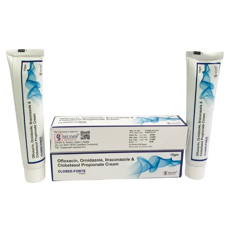 CLOSEE-FORTE - Ofloxacin 0.75 % + Ornidazole 2% + Clobetasol 0.05% + Itraconazole 1%