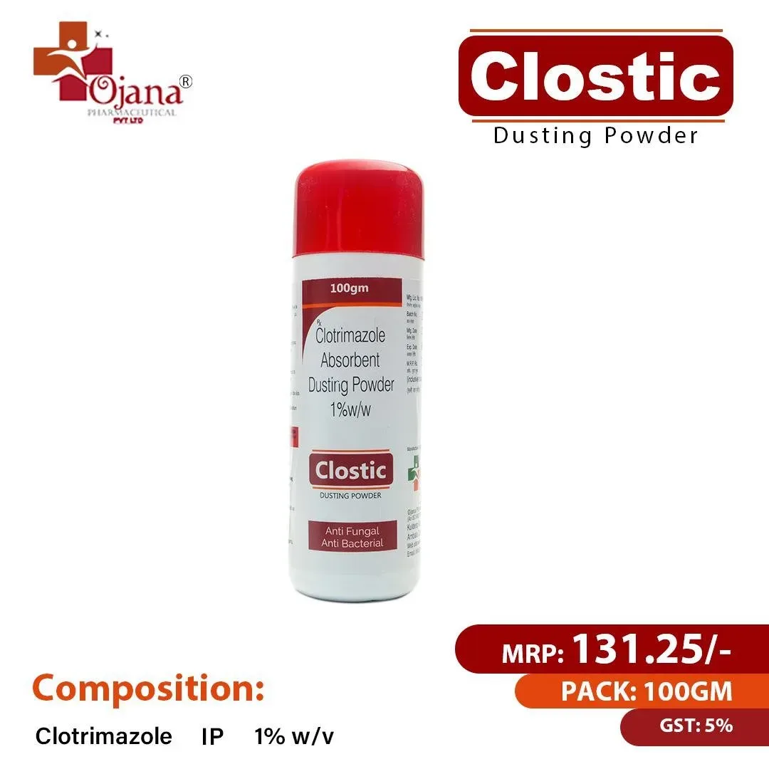 Clostic Dusting powder - Clotrimazole 1% Dusting Powder