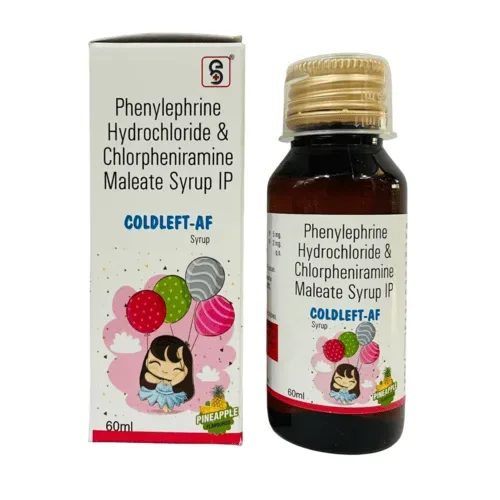 COLD-LEFT-AF SYRUP - Chlorpheniramine Maleate (2mg/5ml) + Phenylephrine (5mg/5ml) WITH FLAVOUR