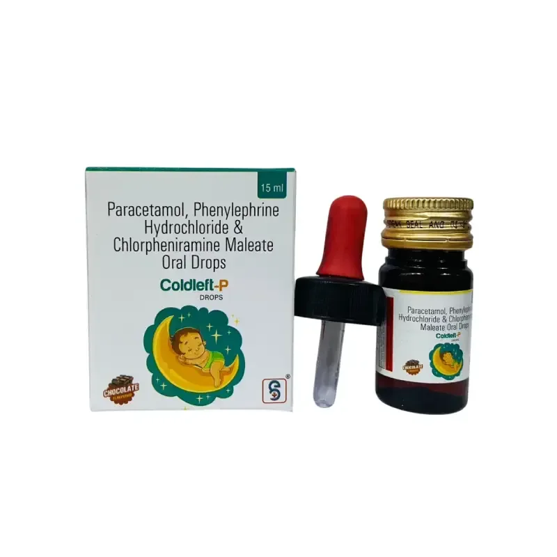 COLDLEFT- P DROPS - EACH 1 ML CONTAINS : Phenylephrine 2.5Mg, Chlorpheniramine 1Mg, Paracetamol 125Mg