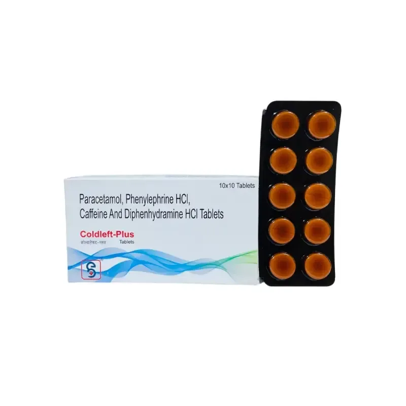 COLDLEFT-PLUS - Paracetamol 325 Mg, Diphenhydramine 25 Mg, Phenylephrine 5Mg, Caffeine 30 Mg