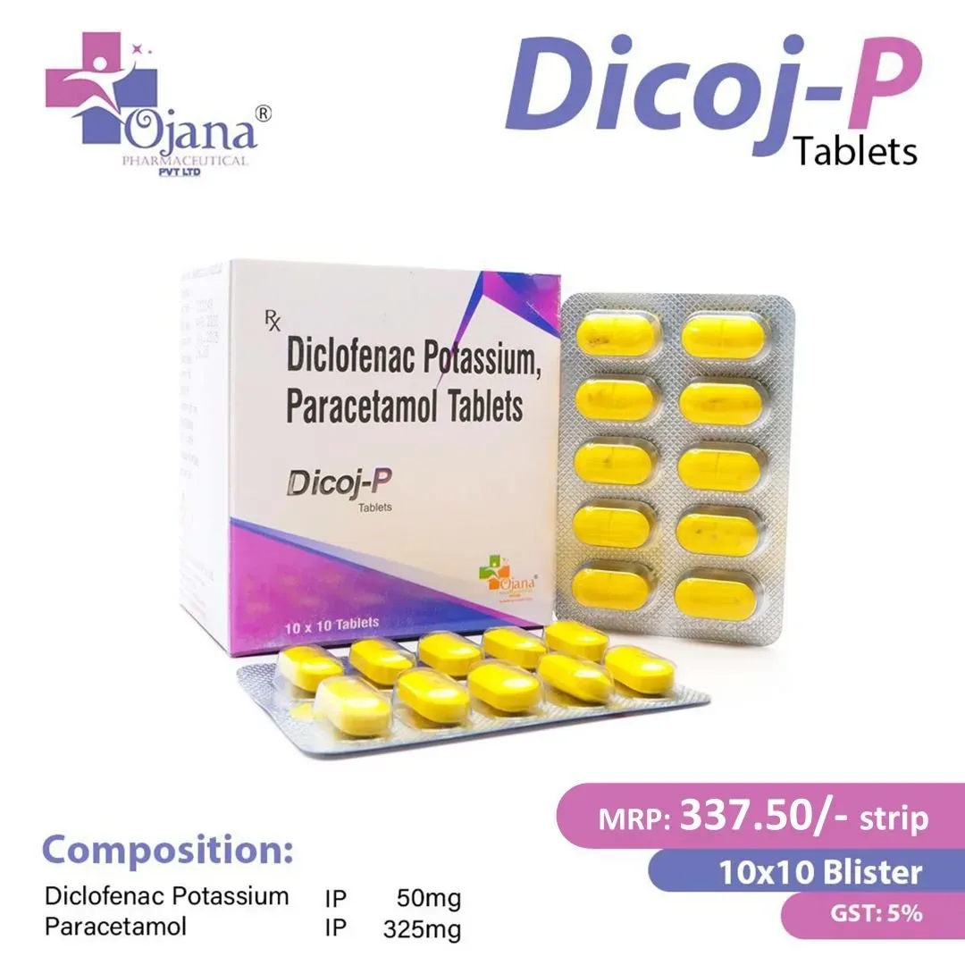 Dicoj-P - Diclofenac Potassium B.P. 50 mg + PCM I.P 325 mg