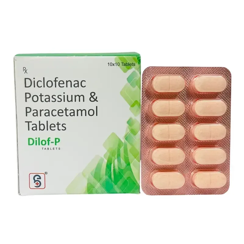 DILOF-P - Diclofenace Pottasium 50Mg + Paracetamol 325Mg