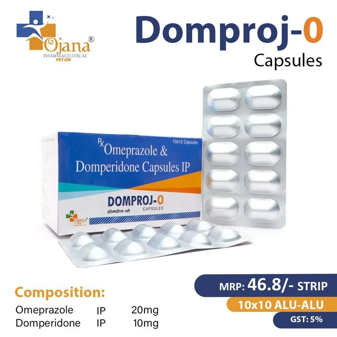 Domproj-O - Omeprazole 20mg + Domperidone 10mg