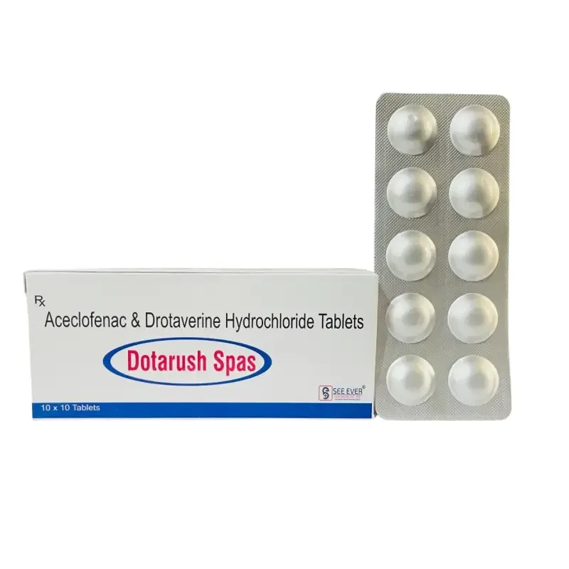 DOTARUSH SPAS - Drotaverine (80mg) + Aceclofenac (100mg)