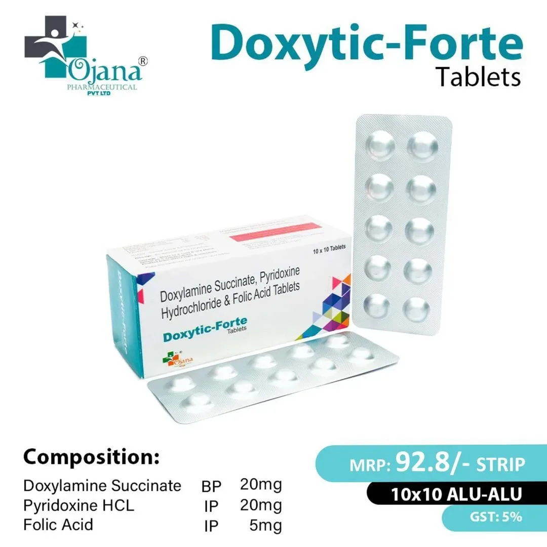 Doxytic Forte - Doxylamine B.P. 20mg + Pyridoxine I.P. 20mg + Folic Acid I.P. 5mg