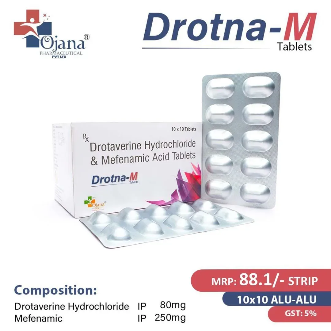Drotna-M - Drotaverine Hydrochloride 80 mg + Mefenamic Acid 250 mg