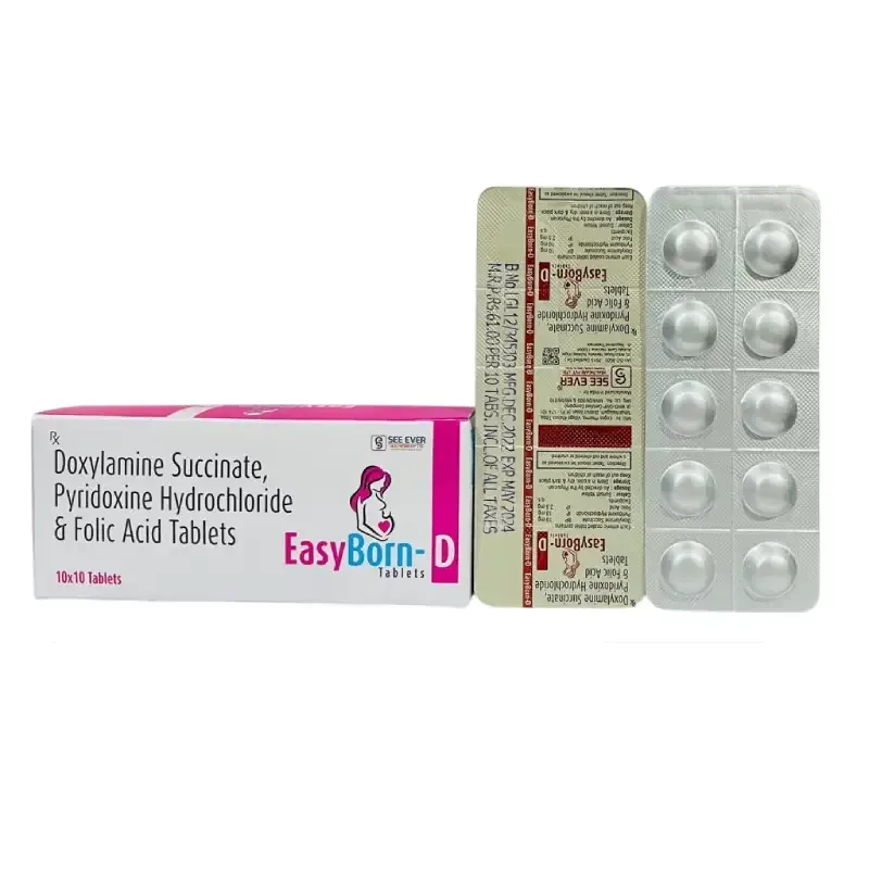 EASYBORN-D - Doxylamine 10 mg + Pyridoxime 10 mg + Folic acid 2.5 mg