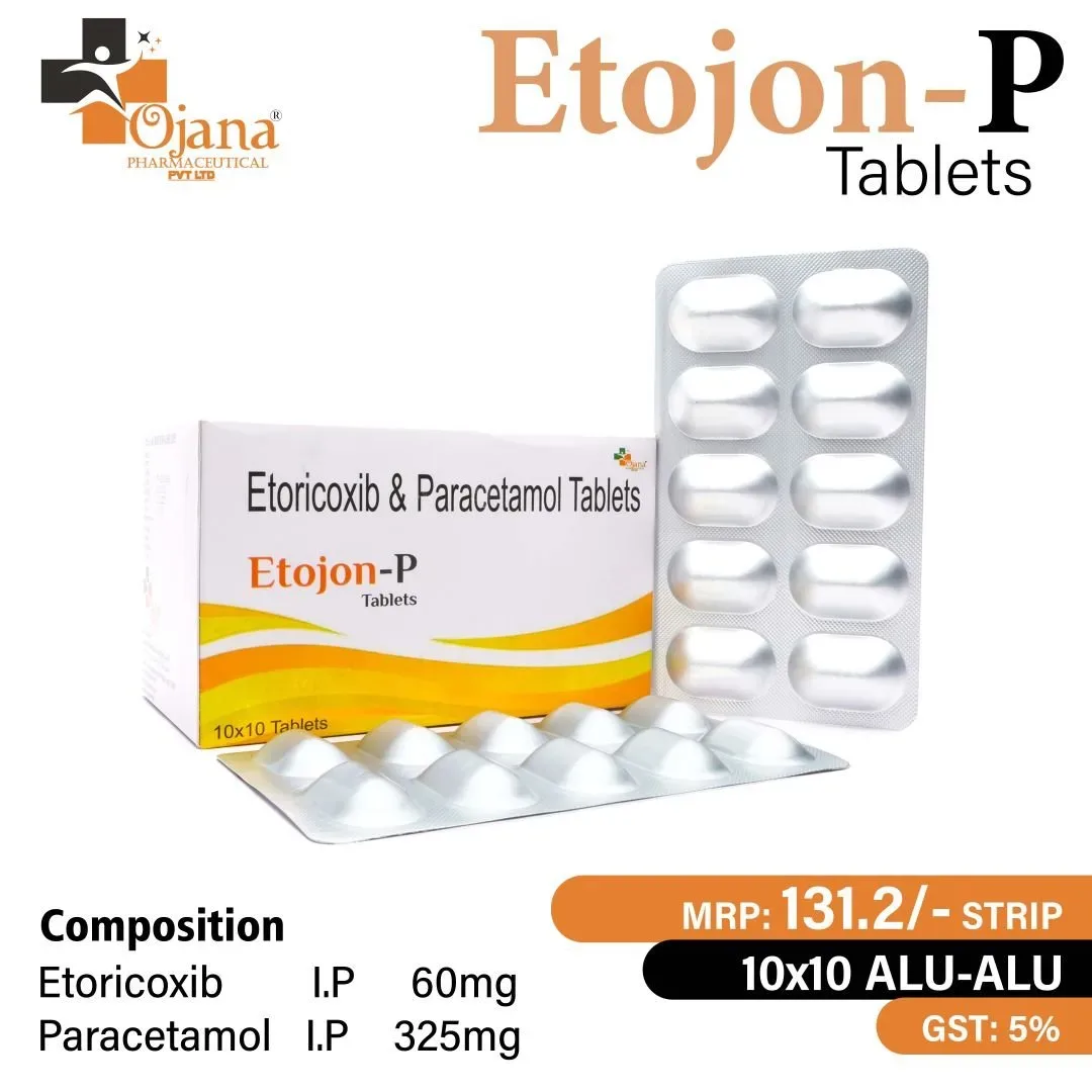Etojon P - Etoricoxib 60 mg & Paracetamol 325 mg I.P Tablets