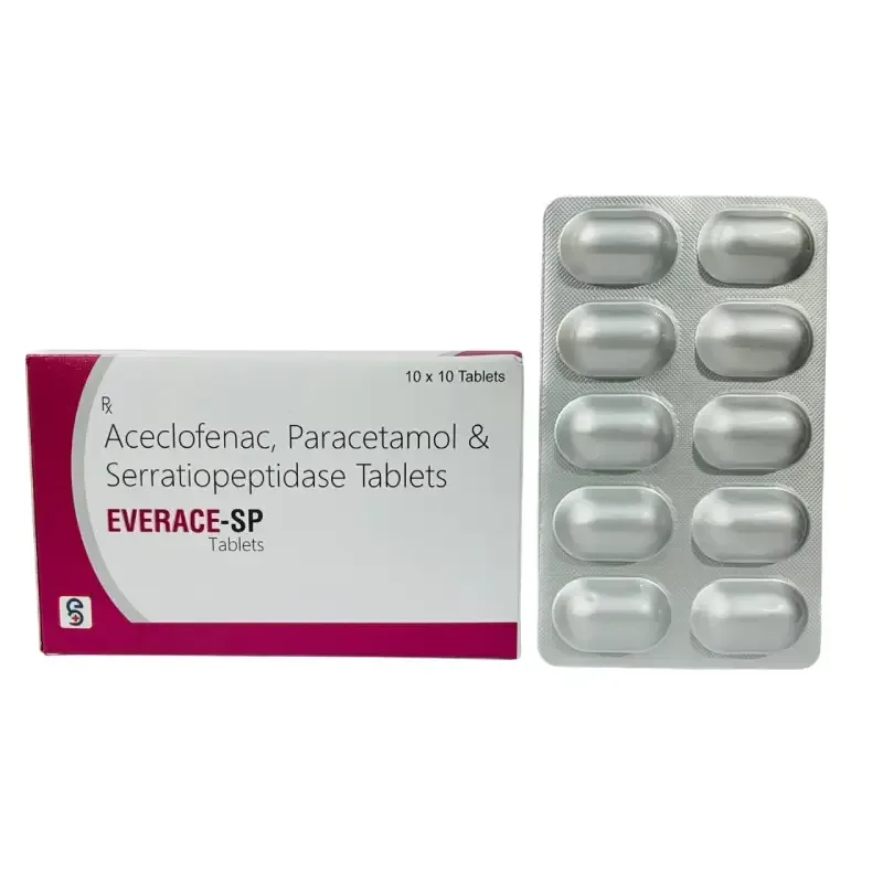EVERACE-SP - Aceclofenac 100Mg + Paracetamol 325Mg + Serratiopeptidase 15Mg