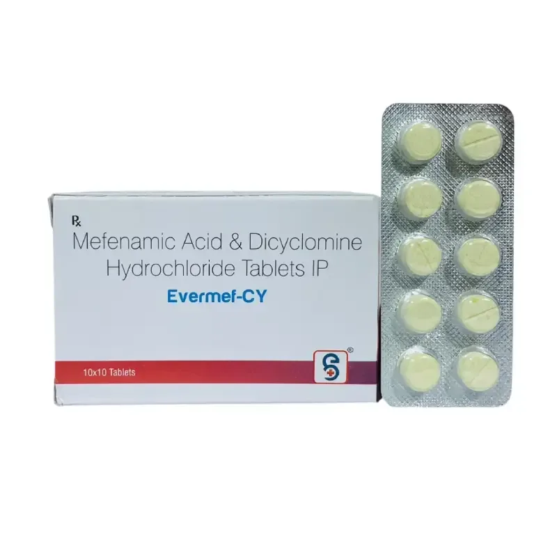 EVERMEF-CY - Dicycloamine 10 mg, Mefenamic 250Mg