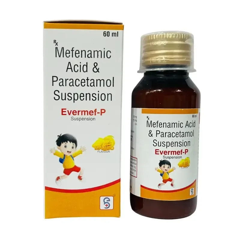 EVERMEF-P - Mefnamic 50Mg , Paracetamol 125Mg (MORE SWEETER AND MORE THICKER)
