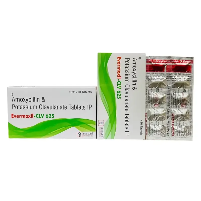 EVERMOXIL TM -CLV 625 - Amoxycillin 500Mg + Pot. Clavulanic Acid 125Mg (MANUFACTURED FROM ALPS COMMUNICATION PVT. LTD. A specialized unit of clav and beta lactum products)