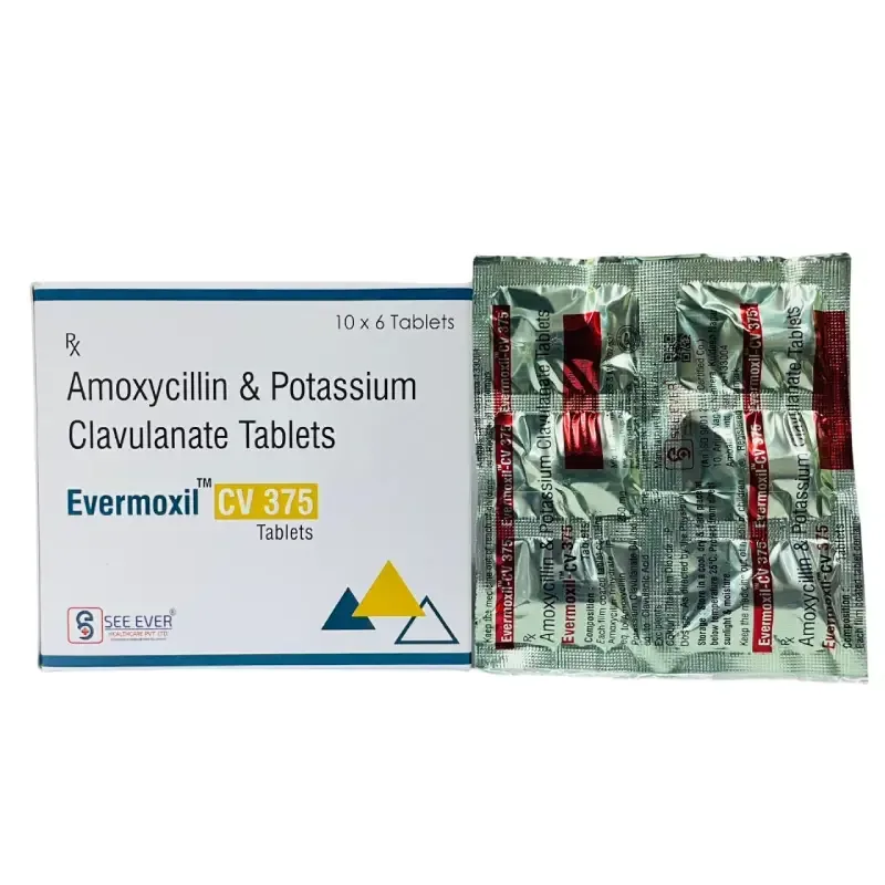 EVERMOXIL TM - CV 375 - Amoxycillin 200 Mg + Pot. Clavulanic Acid 125Mg