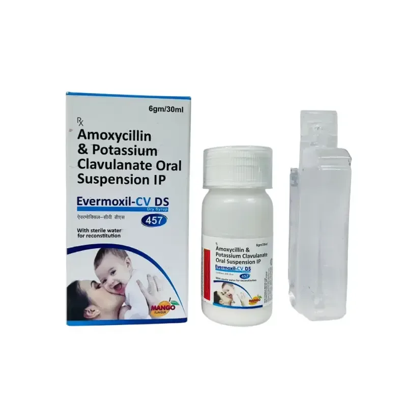 EVERMOXIL TM -CV 457 - Amoxycillin-400Mg + Clavulanate Potassium57Mg WITH WATER