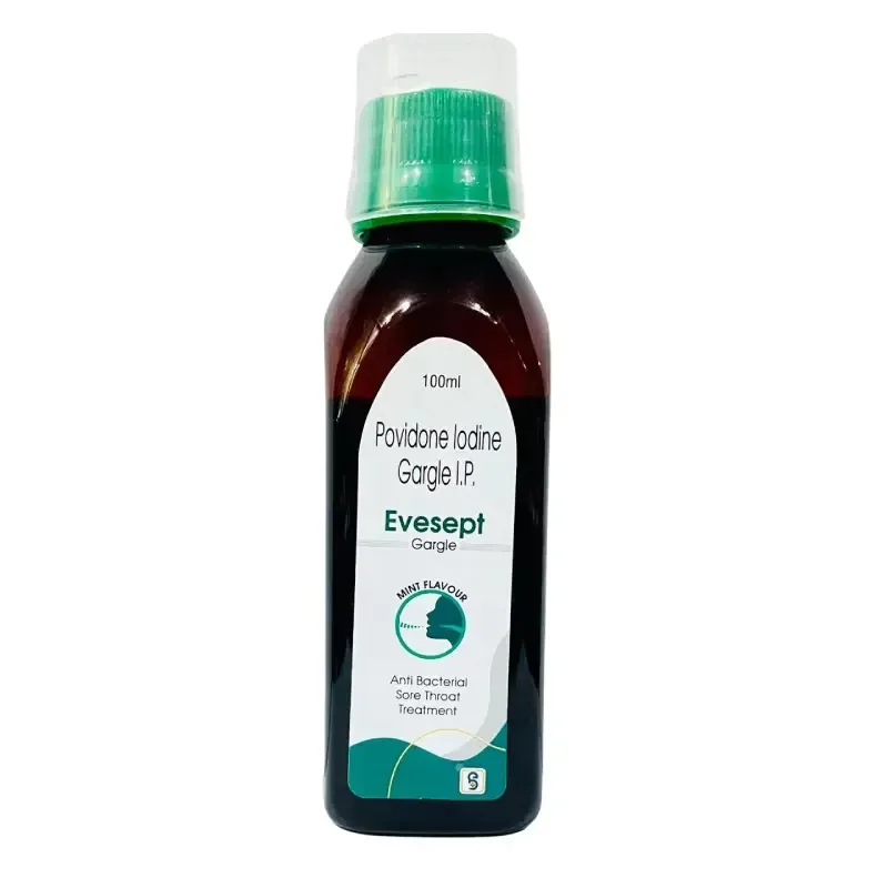 EVESEPT GARGLE - POVIDONE IODINE I.P. 2% w/v GARGLE (MINT FLAVOUR)