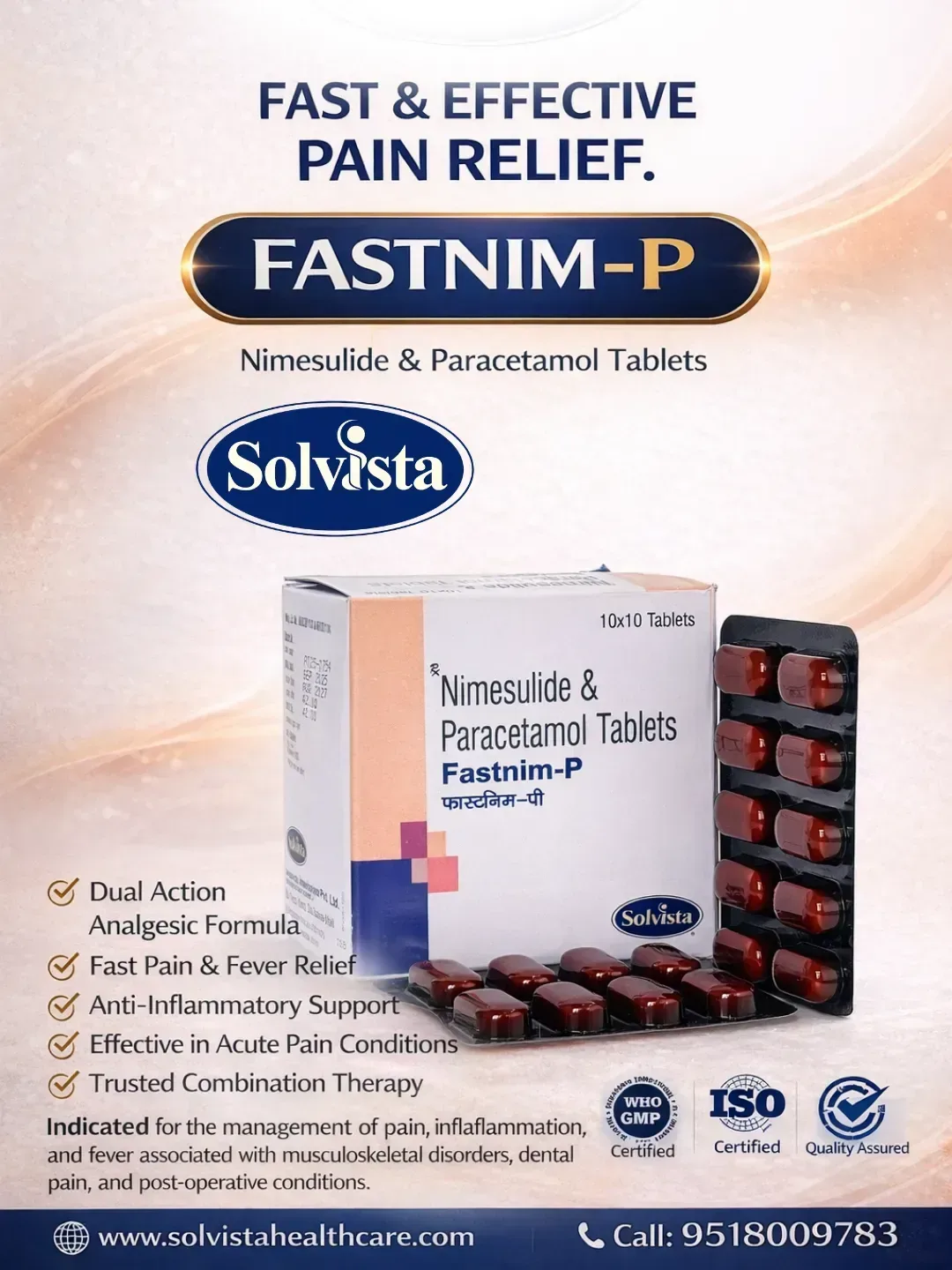 FASTNIM-P - Nimesulide & Paracetamol Tablets